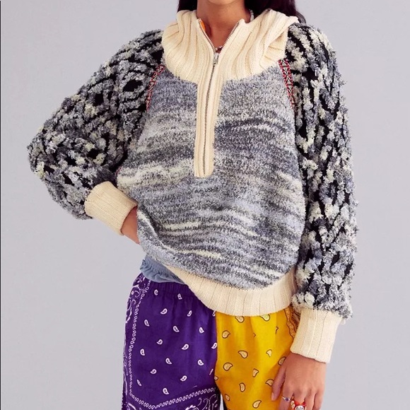 Urban Outfitters Sweaters - UO Fawn Sherpa Half-Zip Sweater